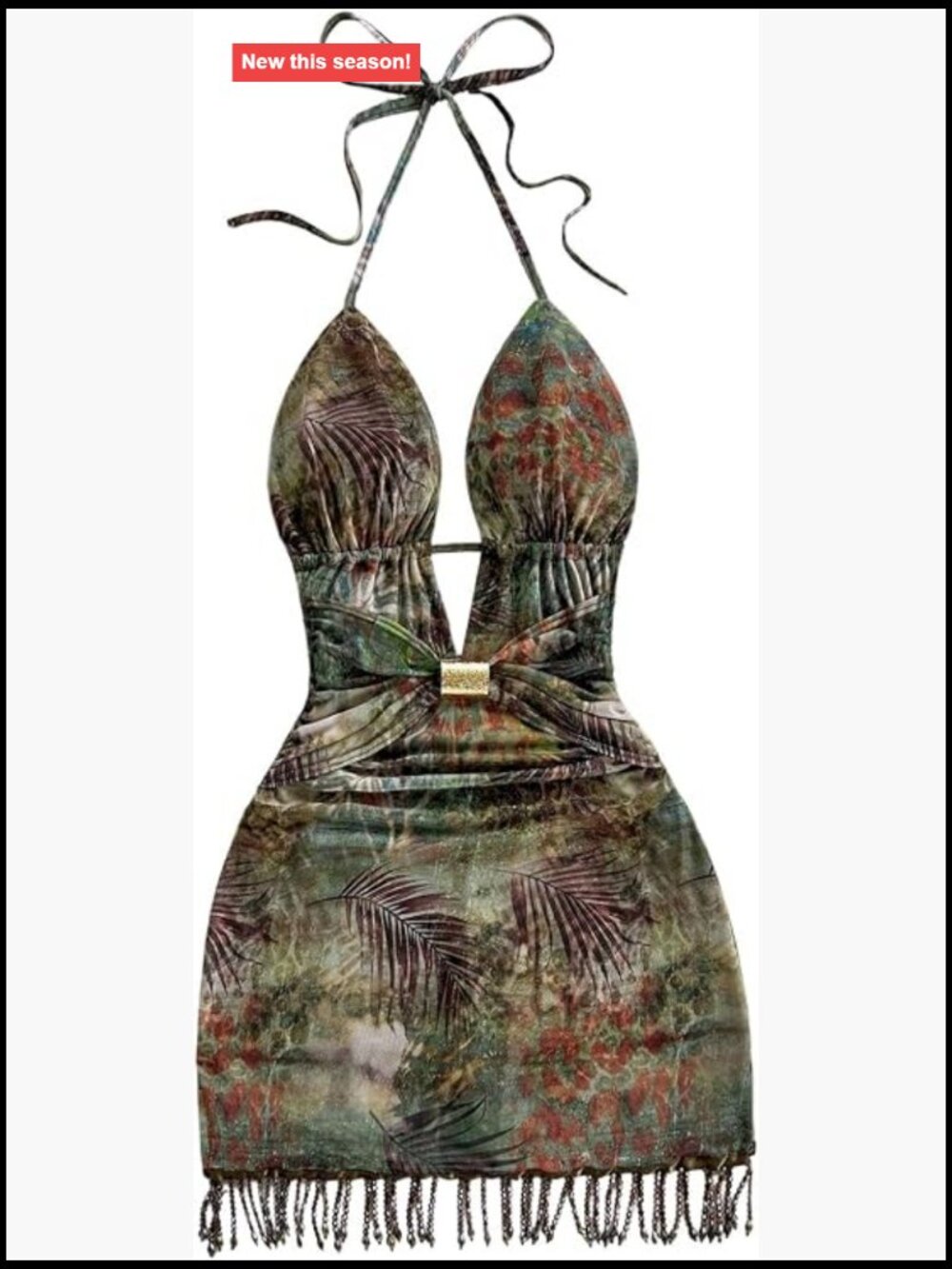 Y2K Sleeveless Halter Backless Cami Mini Dress Womens Clubwear